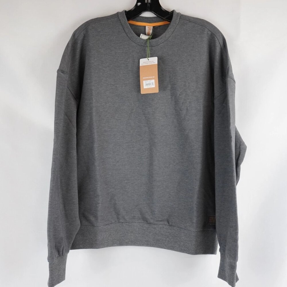 Marsh Wear Fireside Fleece Womens Long-Sleeve Crew Shirt Top in Dark Gray